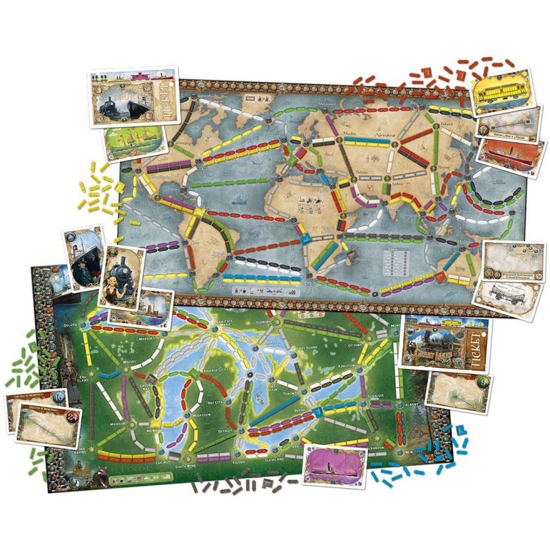 Настільна гра Квиток на потяг: Рейки та вітрила (Ticket to Ride: Rails & Sails)