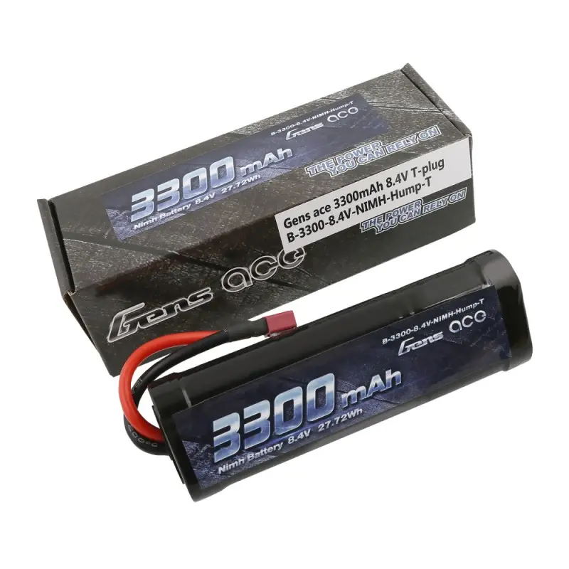 Аккумулятор Gens Ace Ni-MH 8,4В 3300мАч 7-Cells 134х46х42мм 397г T-Plug (B-3300-8.4V-NIMH-Hump-T)