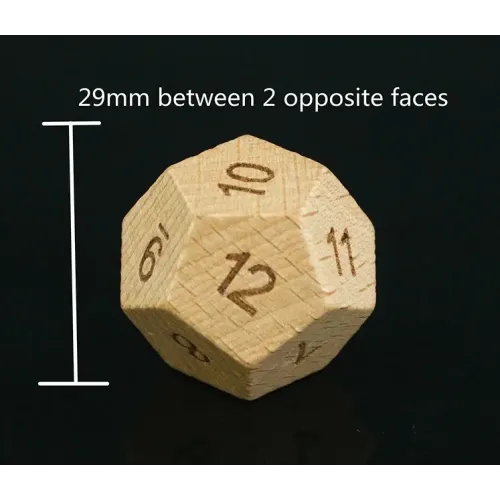 Кубики (дайсы) D12 деревянный 29 мм