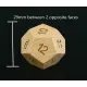 Кубики (дайсы) D12 деревянный 29 мм