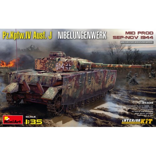 Бронетехника и артиллерия Немецкий танк Pz.Kpfw.IV Ausf. J Nibelungenwerk. Середина производства (сентябрь - ноябрь 1944 г.)