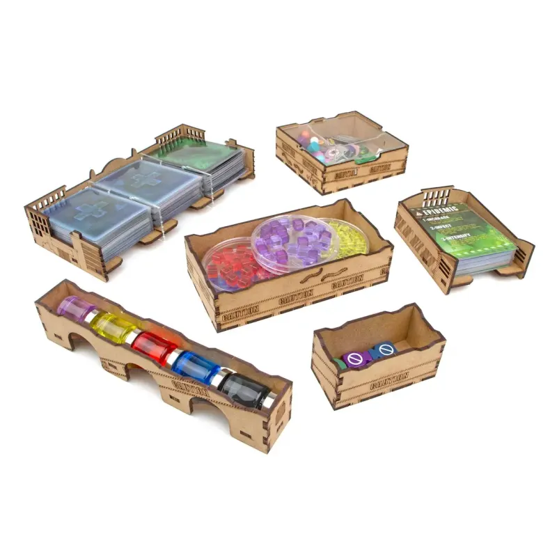 Органайзер для настольной игры Пандемия + дополнения (Organizer for boardgame Pandemic + expansions)
