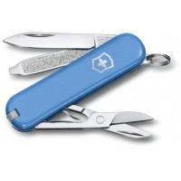 Нож-брелок Victorinox Classic SD Colors, Summer Rain, Gift Box (0.6223.28G) 7 функций, 58 мм, голубой