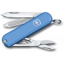 Нож-брелок Victorinox Classic SD Colors, Summer Rain, Gift Box (0.6223.28G) 7 функций, 58 мм, голубой