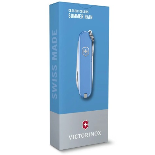 Ножи Victorinox Нож-брелок Victorinox Classic SD Colors, Summer Rain, Gift Box (0.6223.28G) 7 функций, 58 мм, голубой