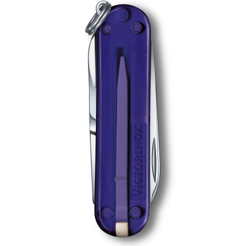 Ножи Victorinox Нож-брелок Victorinox Classic SD Transparent Colors Persian Indigo (0.6223.T29G) 7 функций, 58 мм, Gift Box