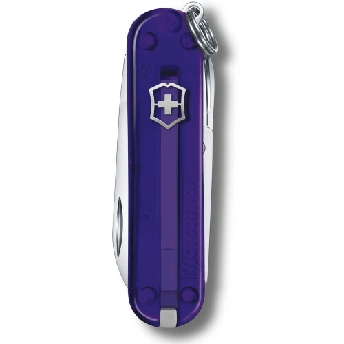 Ножи Victorinox Нож-брелок Victorinox Classic SD Transparent Colors Persian Indigo (0.6223.T29G) 7 функций, 58 мм, Gift Box