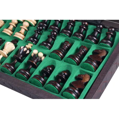 Шахи Дерев'яний шаховий набір Перлина 35x35 см