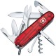 Ножі Victorinox Швейцарський офіцерський ніж CLIMBER 91мм/3 шари/14 функцій/червоні напівпрозорі накладки/гак/штопор/ножиці (блістер) Victorinox Швейцарія