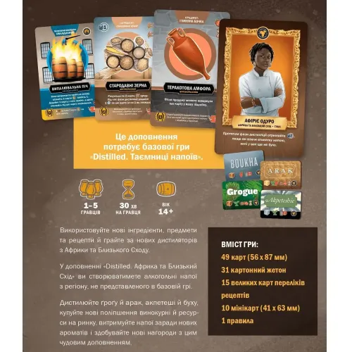 Настольная игра Distilled. Африка и Ближний Восток (Distilled: Africa & Middle East Expansion) UA