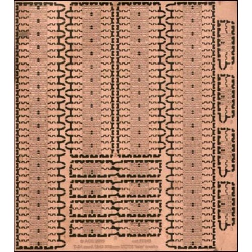 Фототравление Фототравленные траки для танка T-34 (mod.1943) (PE7245) Масштаб: 1:72