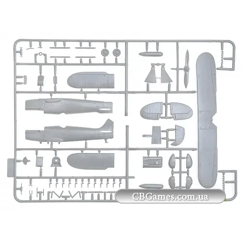 Сборная модель самолета ICM72192 Не 51 В-2 German fighter floatplane 1:72