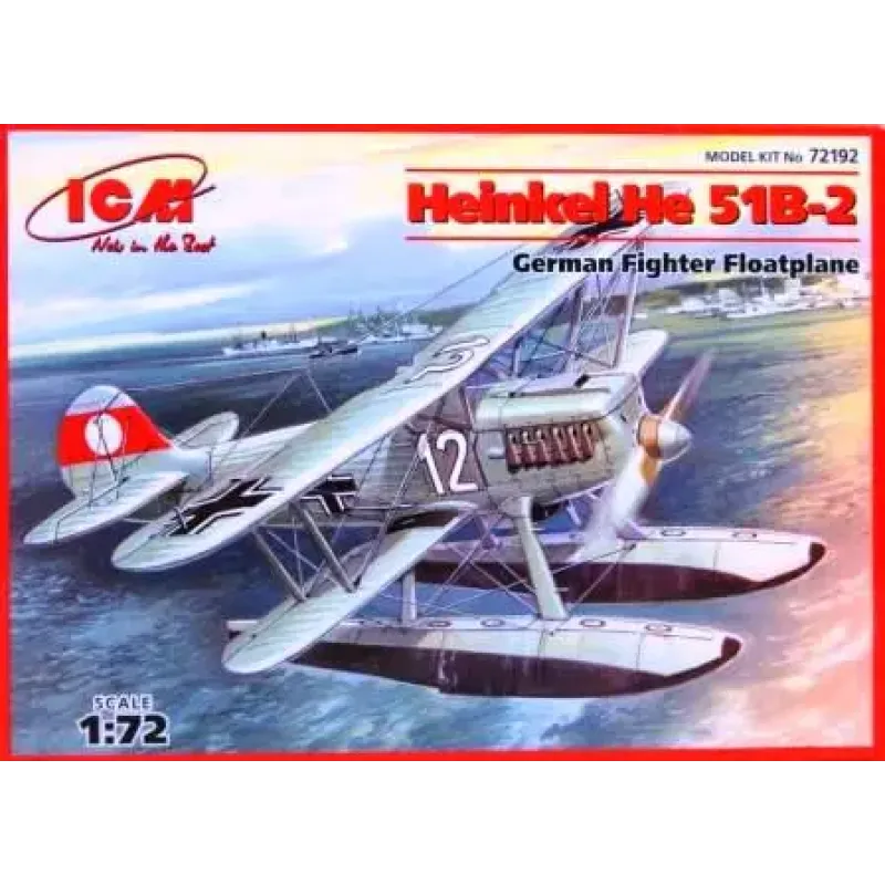 Збірна модель літака ICM72192 Не 51 В-2 German fighter floatplane 1:72