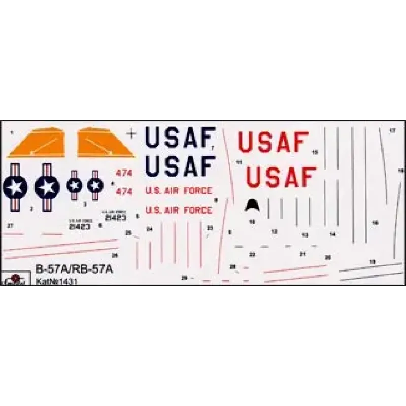 Збірна модель літака Бомбардувальник B-57A / RB-57A (AMO1431) Масштаб: 1:144 1:144