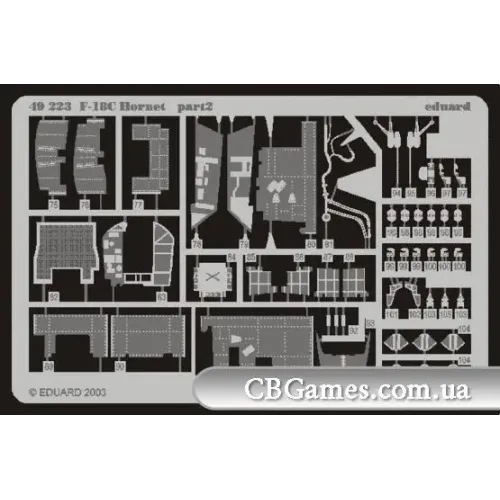 Фототравлення Фототравлення 1/48 F-18C Хорнет (рекомендовано для HASEGAWA) (EDBIG-4807) Масштаб: 1:48