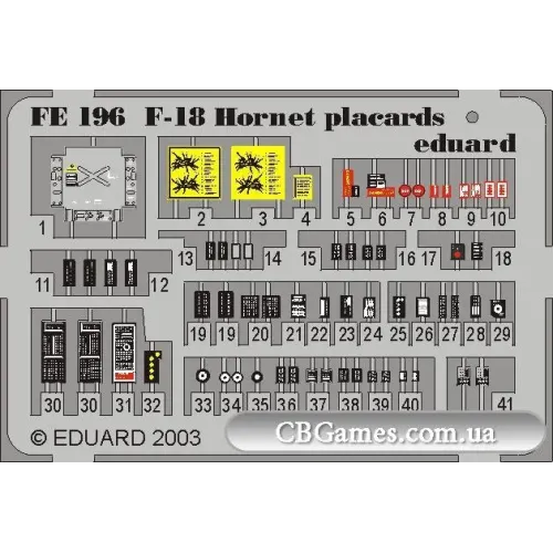 Фототравлення Фототравлення 1/48 F-18C Хорнет (рекомендовано для HASEGAWA) (EDBIG-4807) Масштаб: 1:48