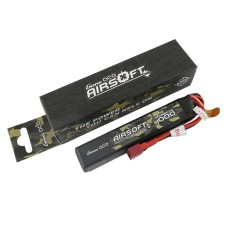 Аккумулятор для страйкбола Gens Ace LiPO 11,1В 1000мАч 3S 25C 103х21х17мм 72г T-Plug Airsoft (GEA10003S25D)