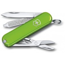Нож-брелок Victorinox Classic SD Colors, Smashed Avocado, Gift Box (0.6223.43G) 7 функций, 58 мм, цвет светло-зелёный