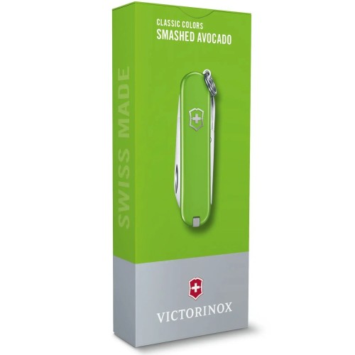 Ножи Victorinox Нож-брелок Victorinox Classic SD Colors, Smashed Avocado, Gift Box (0.6223.43G) 7 функций, 58 мм, цвет светло-зелёный