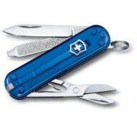 Нож-брелок Victorinox Classic SD Transparent Colors Deep Ocean (0.6223.T2G) 7 функций, 58 мм, Gift Box