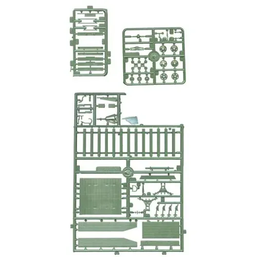 Вагони та поїзди Платформа бронепоїзда / Armored train platform (UMT642) Масштаб: 1:72