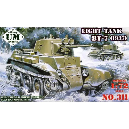 Бронетехніка та артилерія Радянський легкий танк БТ-7 (1937) (UMT311) Масштаб: 1:72