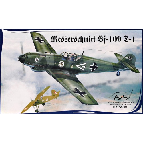 Літаки Літак Мессершмітт Bf.109D-1 (Messerschmitt) (AV72010) Масштаб: 1:72