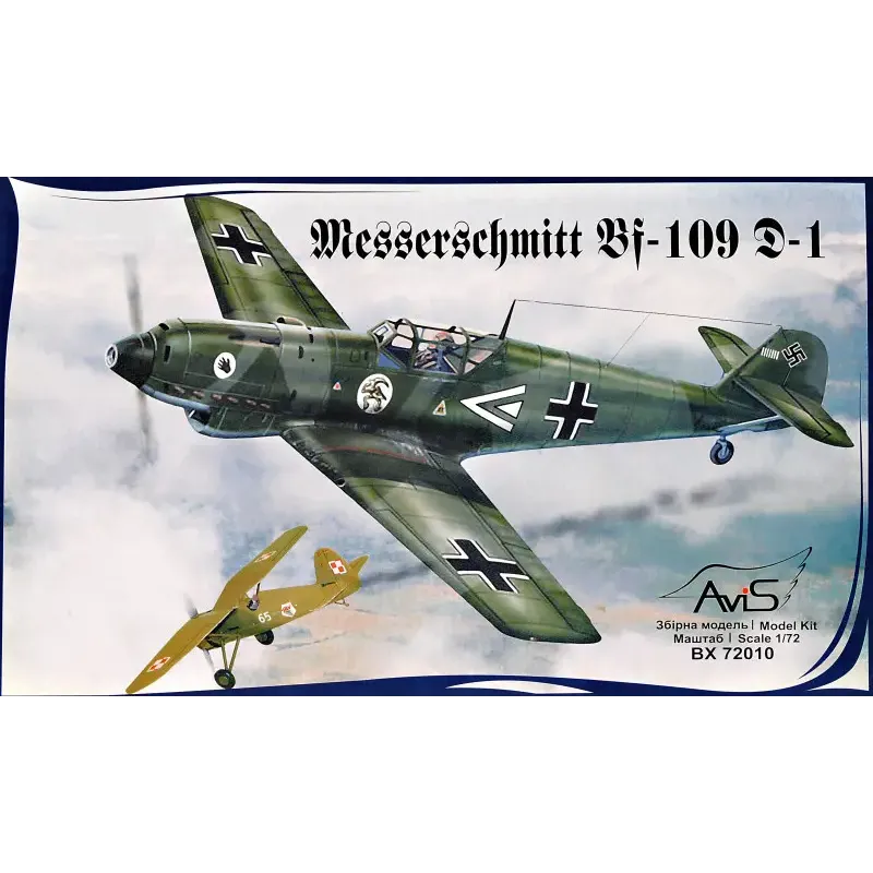Сборная модель самолета Самолет Мессершмитт Bf.109D-1 (Messerschmitt) (AV72010) Масштаб: 1:72 1:72