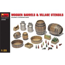 MA35550  Wooden barrels & village utensils