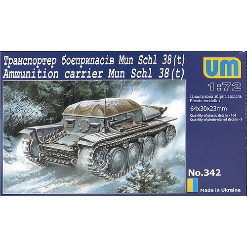 Бронетехника и артиллерия Транспортер боеприпасов Mun Schl 38 (t) (UM342) Масштаб: 1:72