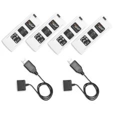 4 аккумулятора и 2 зарядных устройства для квадрокоптера Hubsan X4 H502C (H502C-09)