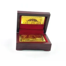 Карты игральные пластиковые позолоченые в шкатулке (11,5х8,5х4,5 см)