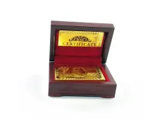 Карти гральні пластикові позолочені в скриньці (11,5х8,5х4,5 см)