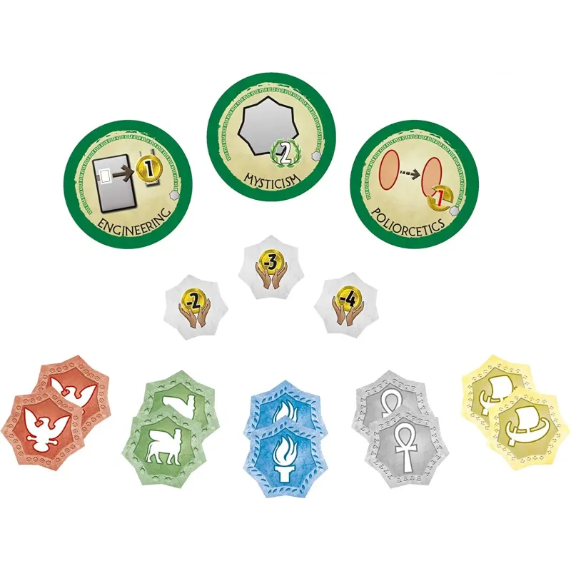 Настольная игра 7 Чудес Дуэль: Пантеон (7 Wonders Duel: Pantheon) UA