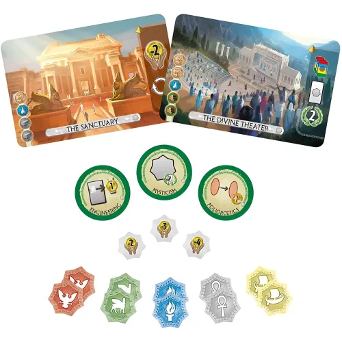Настольная игра 7 Чудес Дуэль: Пантеон (7 Wonders Duel: Pantheon) UA
