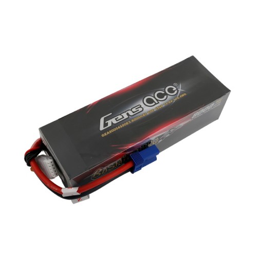 Акумулятори 14,8 V LiPo Аккумулятор Gens Ace LiPO 14,8В 8000мАч 4S 80C 157х53х43мм 740г EC5 (B-80C-8000-4S2P-Bashing Pro)