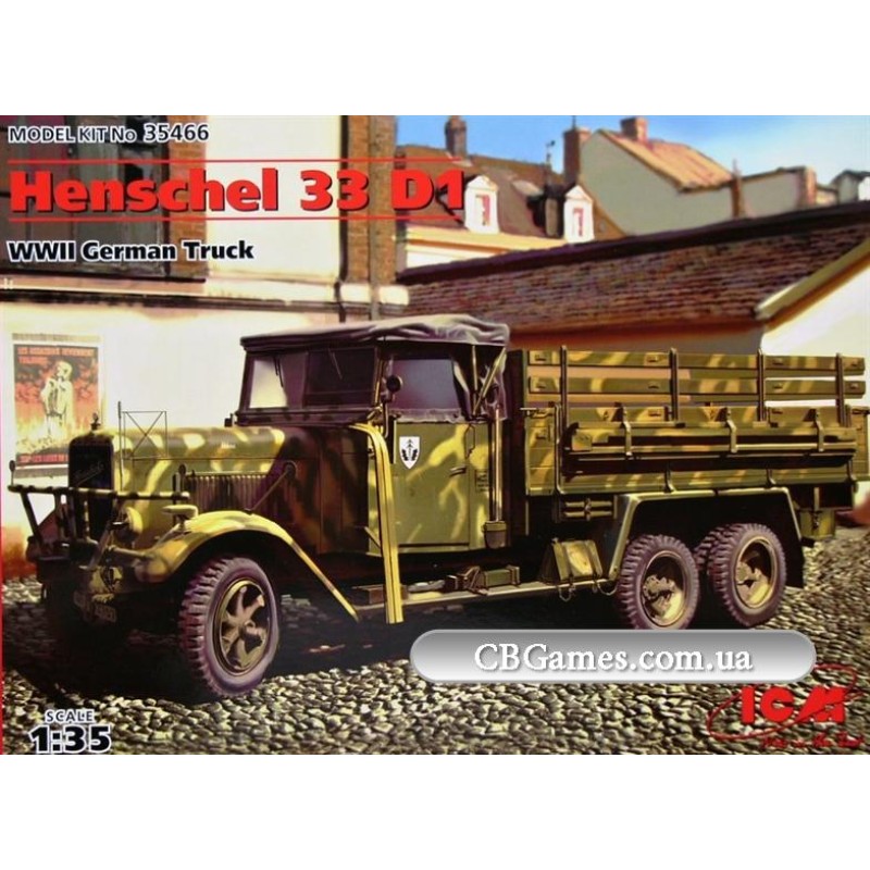 Бронетехника и артиллерия ICM35466 Henschel 33D1 WWII German army truck