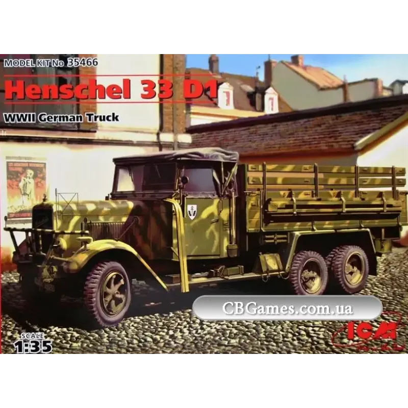 ICM35466 Henschel 33D1 WWII Німеччина Army truck