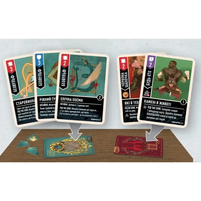 Настольная игра Unmatched: Красная Шапочка против Беовульфа (Unmatched: Little Red Riding Hood vs. Beowulf) UA