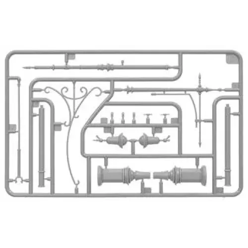 Строения и элементы Трамвайные столбы и уличный фонарь (MA35523) Масштаб: 1:35