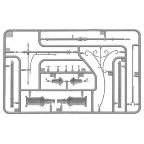 Строения и элементы Трамвайные столбы и уличный фонарь (MA35523) Масштаб: 1:35