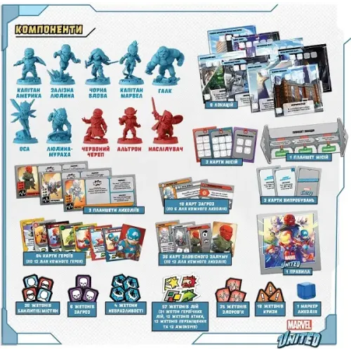 Настільна гра Марвел Об'єднані (Marvel United) UA
