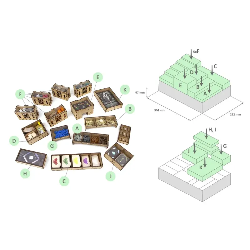 Органайзер для настольной игры Барраж + дополнения (Organizer for boardgame Barrage + expansions)