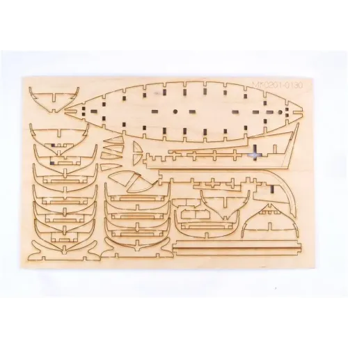 Дерев'яні кораблі та вітрильники Дуббель шлюпка Российского Императорского Флота 1736-1737 гг (MAK0201)