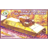 Танк Т-28 на рельсах (бронеплатформа "Бепо") (UMT641) Масштаб:  1:72