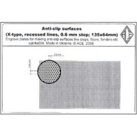 PEa004 Anti-slip surfaces (X-type, 0.6 mm step, recessed lines; (PEa004) Масштаб: