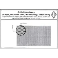 PEa004 Anti-slip surfaces (X-type, 0.6 mm step, recessed lines; (PEa004) Масштаб: