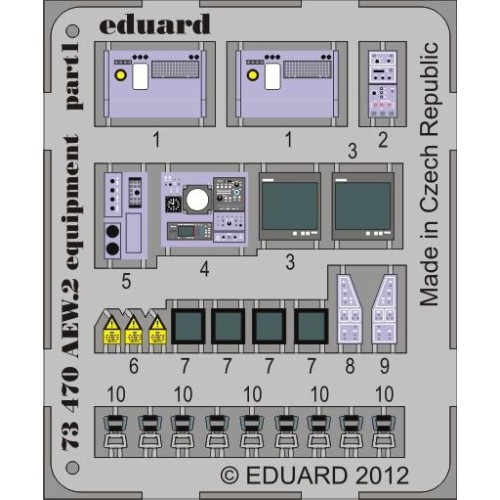 Фототравление Фототравление 1/72 Sea King AEW.2 оборудование, часть 2 (рекомендовано для CyberHobby) (EDU-73470) Масштаб: 1:72
