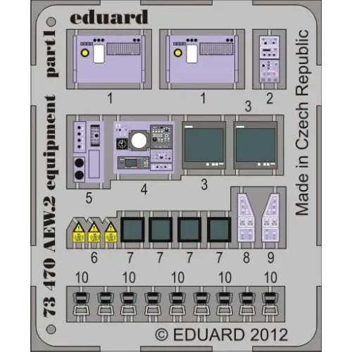 Фототравление Фототравление 1/72 Sea King AEW.2 оборудование, часть 2 (рекомендовано для CyberHobby) (EDU-73470) Масштаб: 1:72
