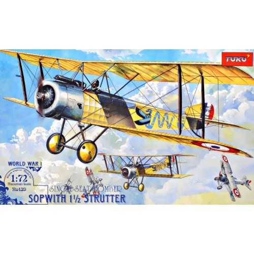 Сборная модель самолета TOKO139 Sopwith 1 1/2 Strutter Single-seat bomber 1:72 1:72